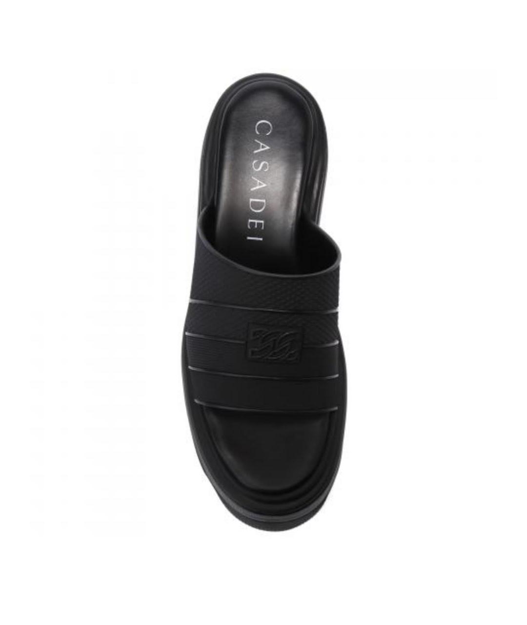 CASADEI Черные кожаные сандалии, фото 2