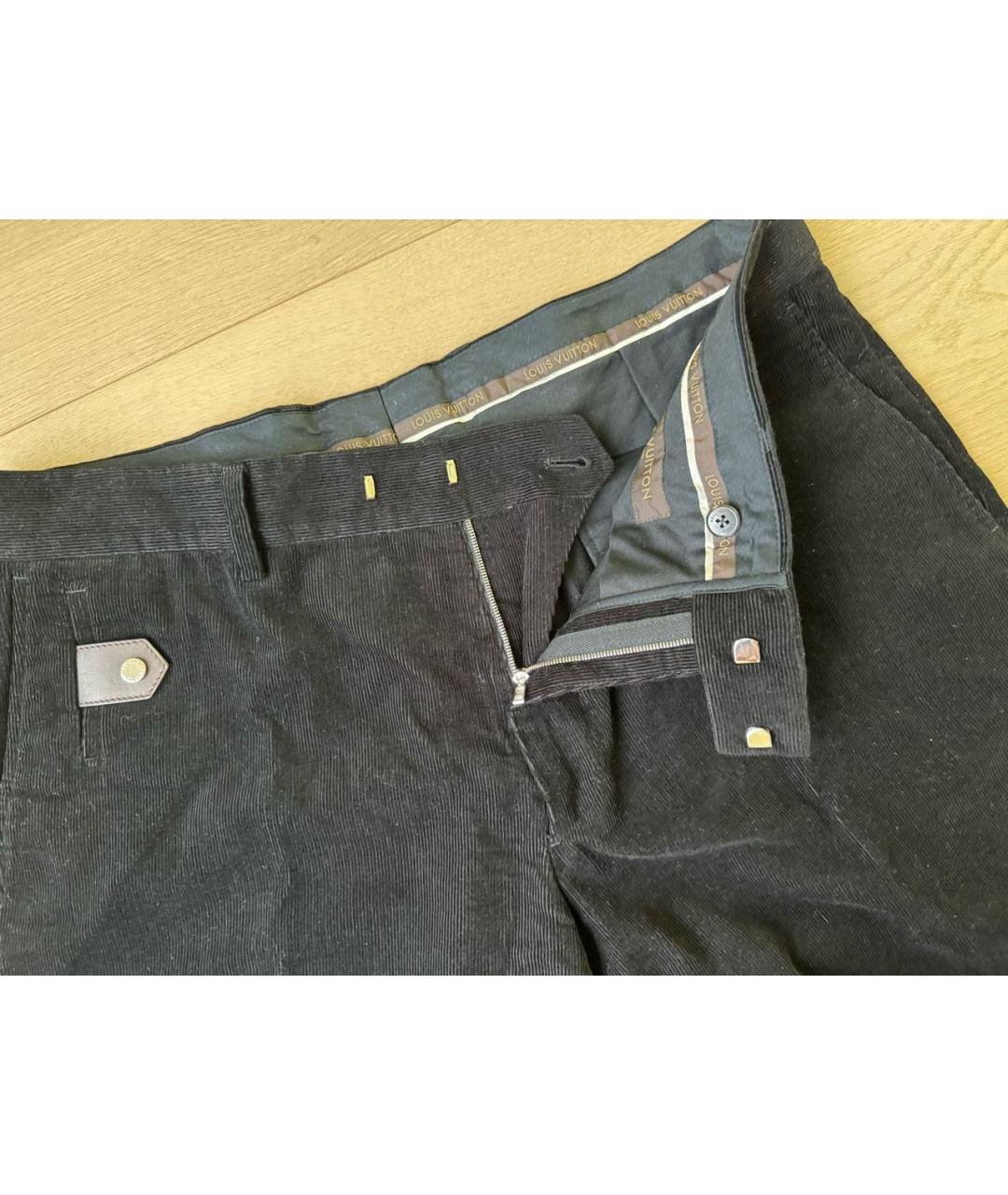 LOUIS VUITTON PRE-OWNED Черные классические брюки, фото 3