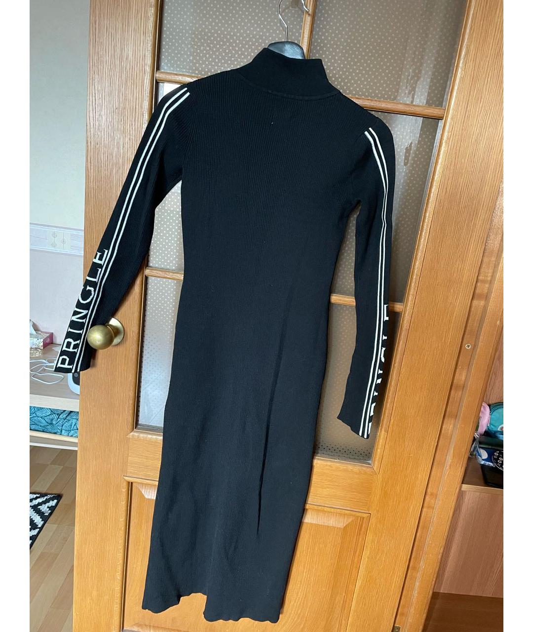 PRINGLE OF SCOTLAND Черное полиэстеровое повседневное платье, фото 4