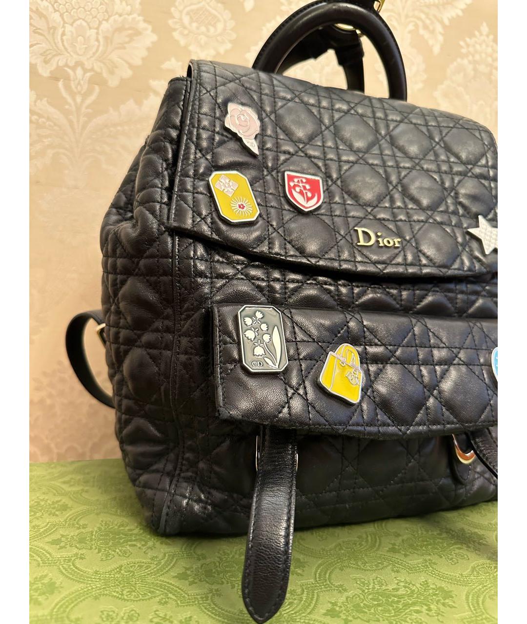 CHRISTIAN DIOR PRE-OWNED Черный кожаный рюкзак, фото 2