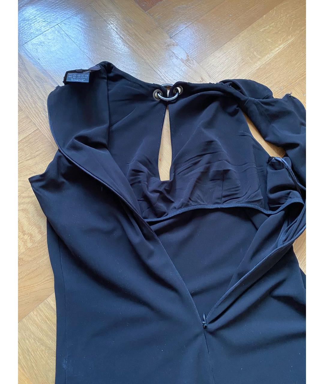 MAX MARA Черное вискозное коктейльное платье, фото 5