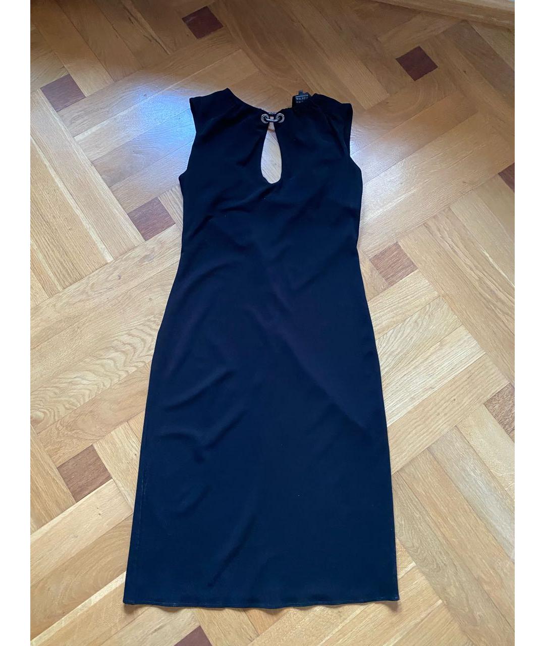 MAX MARA Черное вискозное коктейльное платье, фото 8