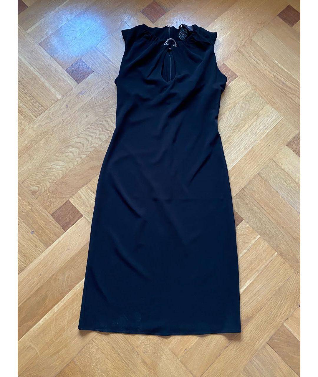 MAX MARA Черное вискозное коктейльное платье, фото 3