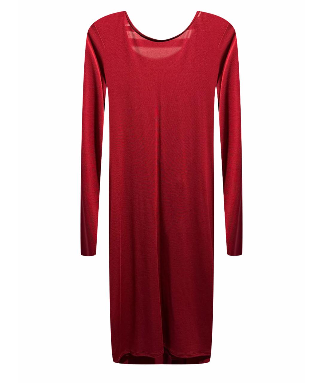 BCBG MAXAZRIA Бордовое ацетатное коктейльное платье, фото 1