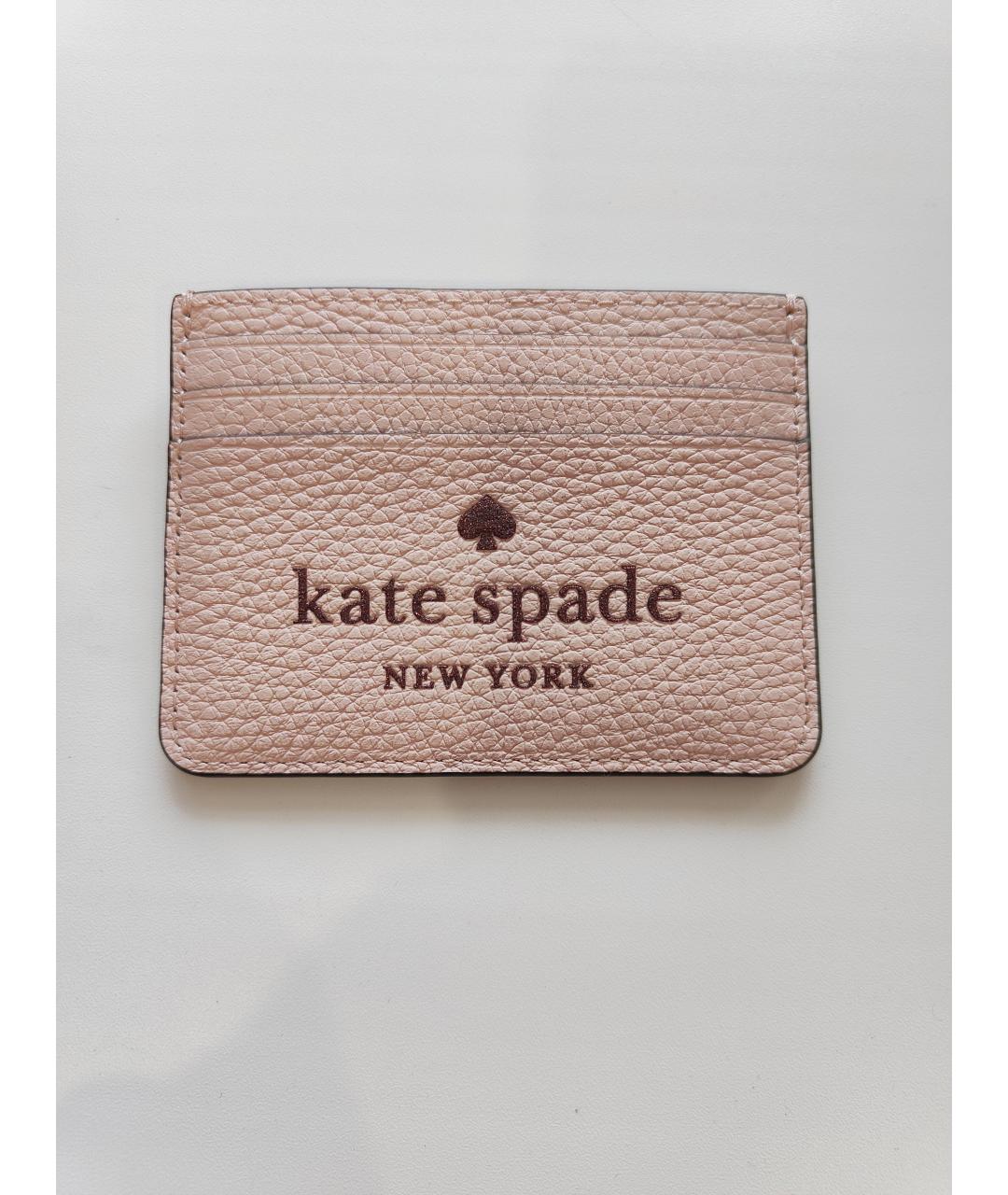 KATE SPADE Розовый кожаный кардхолдер, фото 6