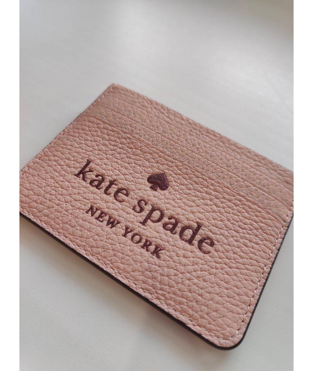 KATE SPADE Розовый кожаный кардхолдер, фото 2
