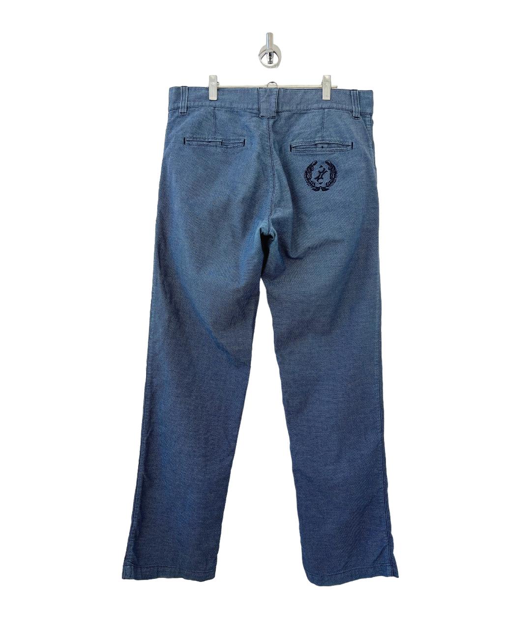 BILLIONAIRE Синие хлопко-эластановые классические брюки, фото 2