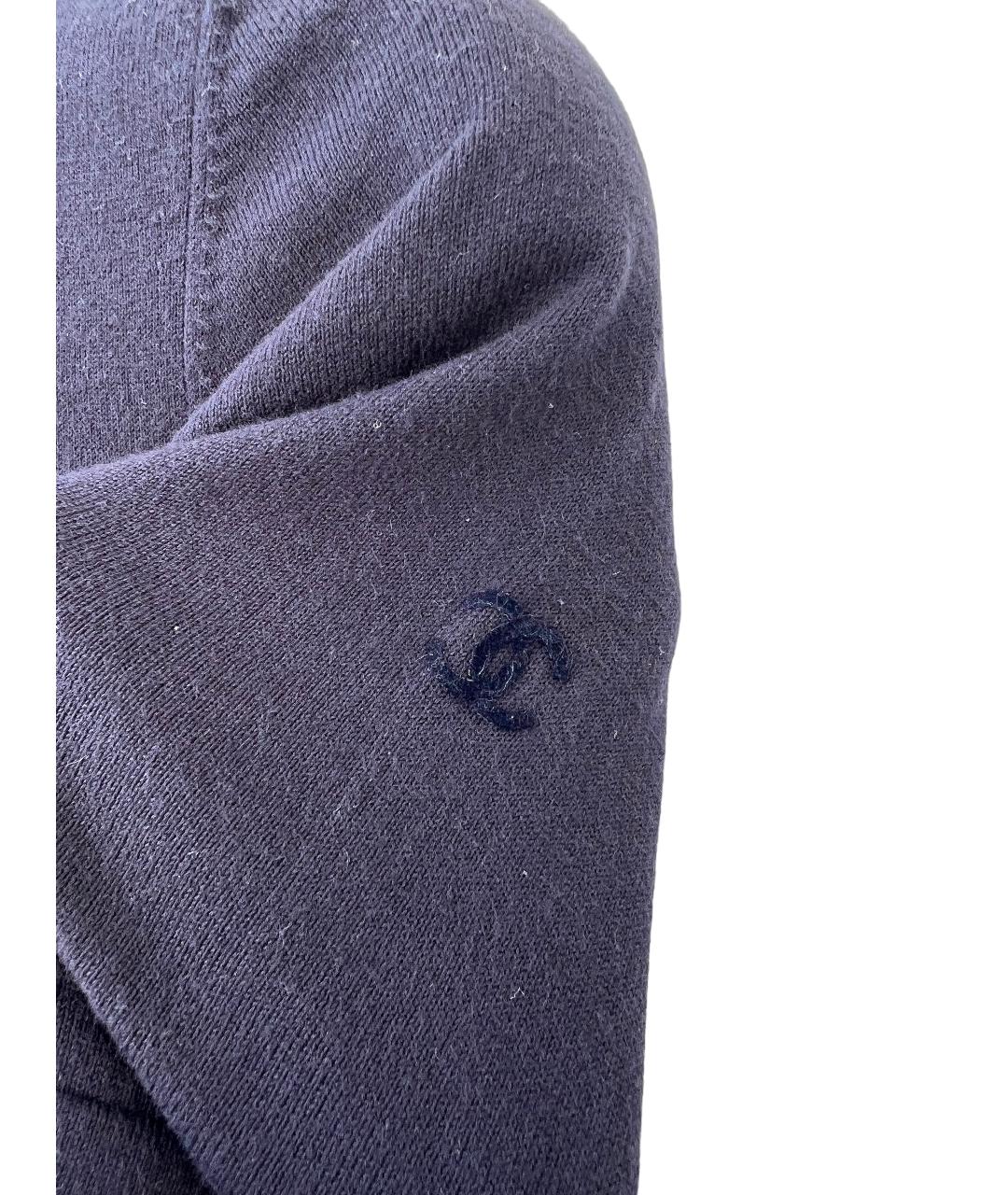CHANEL PRE-OWNED Черный хлопковый джемпер / свитер, фото 3