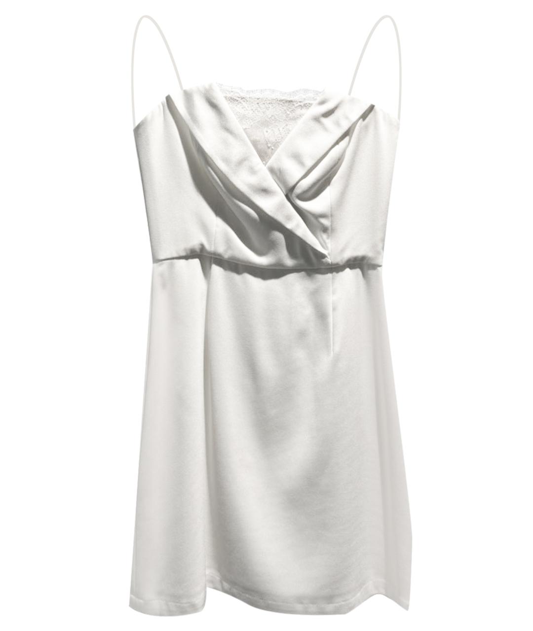 BCBG MAXAZRIA Белое полиэстеровое коктейльное платье, фото 1