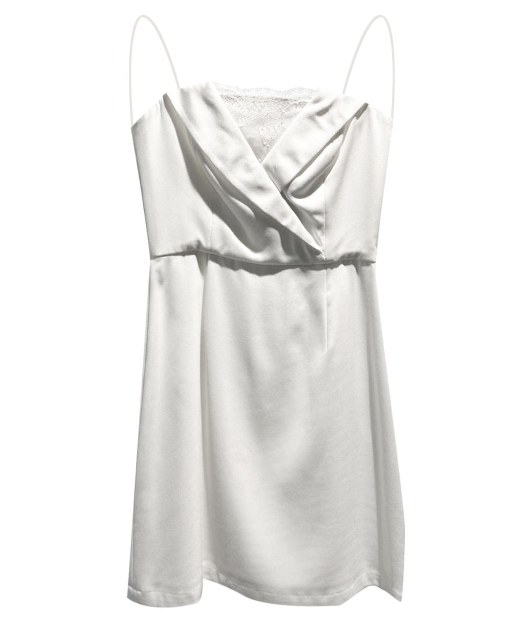 BCBG MAXAZRIA Белое полиэстеровое коктейльное платье, фото 7
