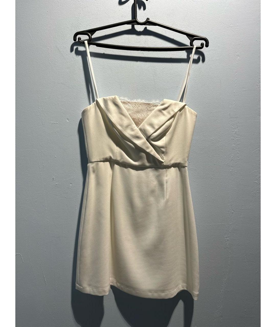 BCBG MAXAZRIA Белое полиэстеровое коктейльное платье, фото 5