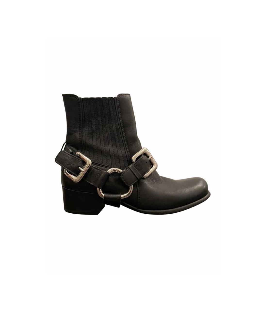 ZADIG & VOLTAIRE Черные кожаные высокие ботинки, фото 1