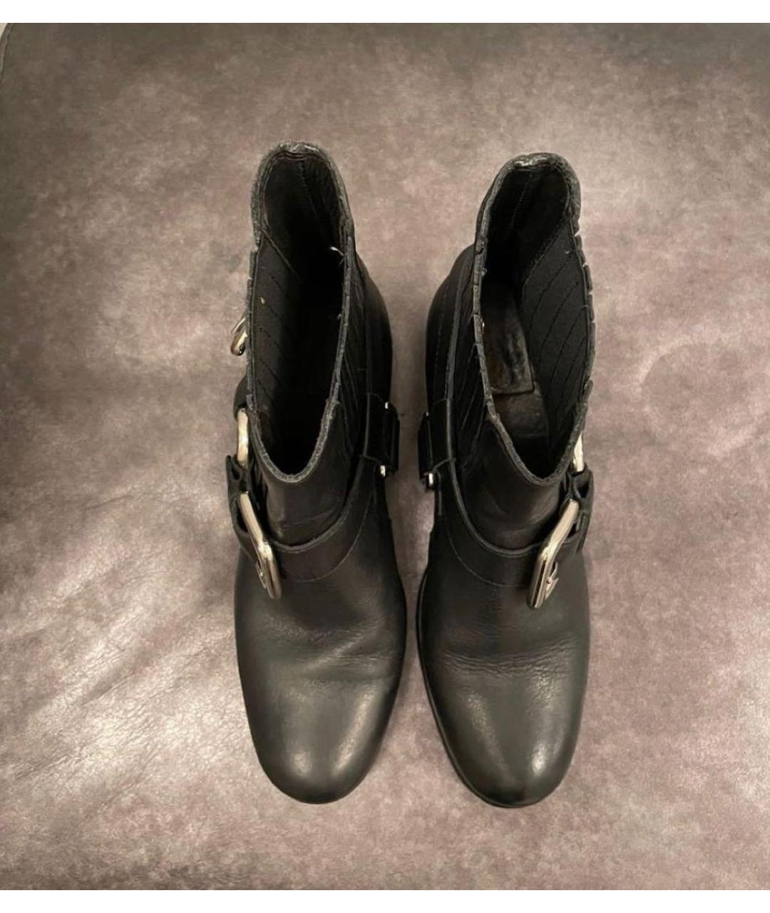 ZADIG & VOLTAIRE Черные кожаные высокие ботинки, фото 2