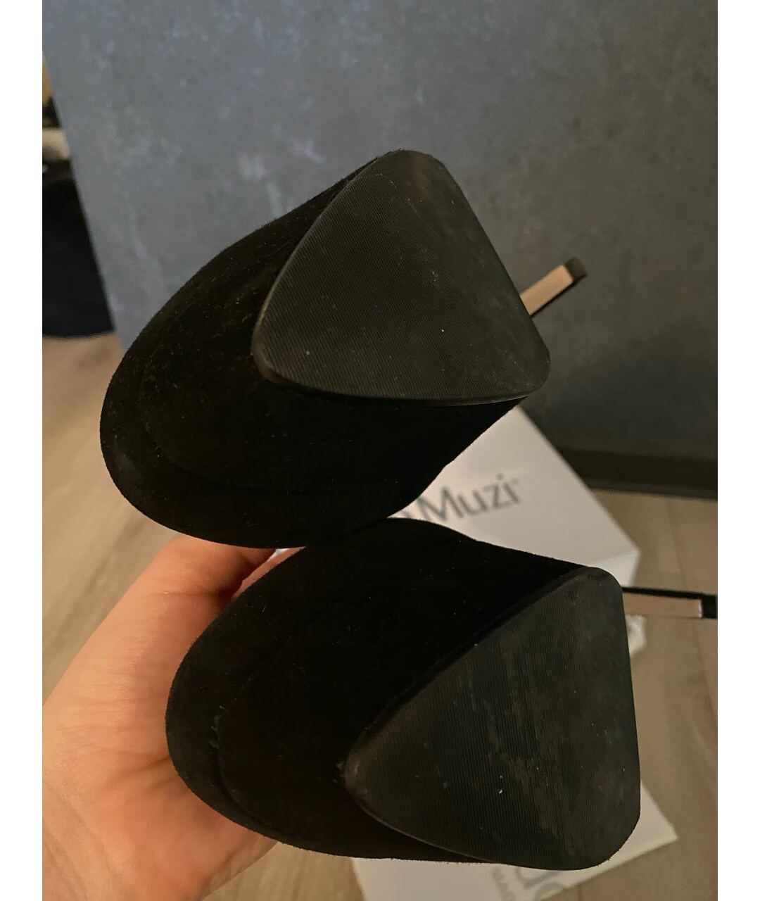 NANDO MUZI Черные замшевые туфли, фото 4