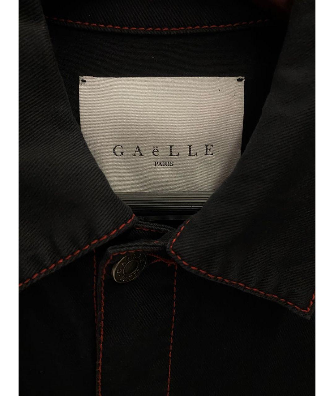 GAELLE BONHEUR Черная хлопко-эластановая куртка, фото 3