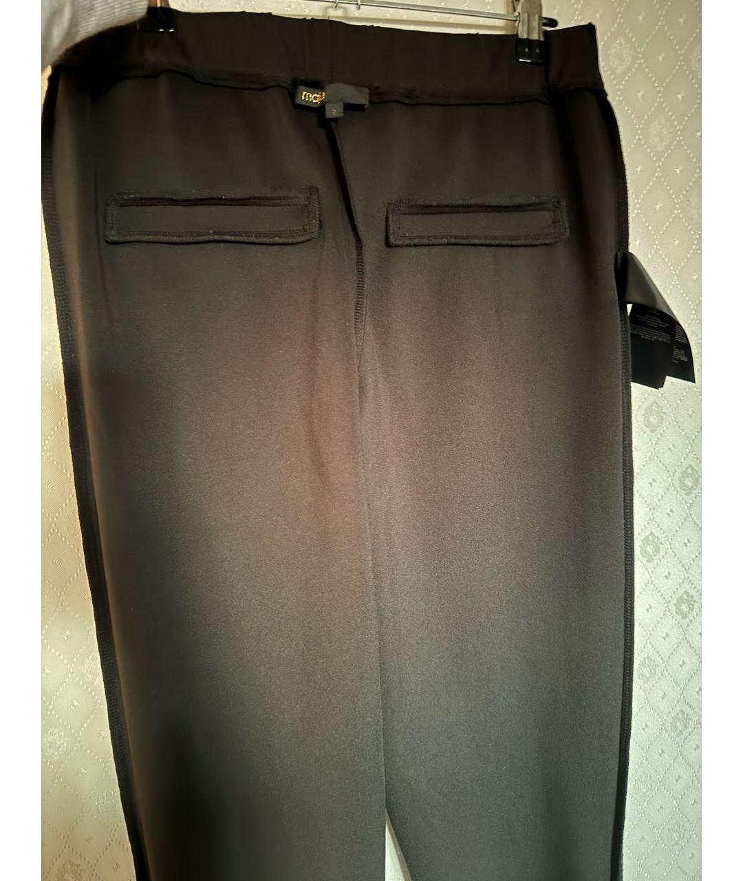 MAJE Черные полиэстеровые брюки узкие, фото 3