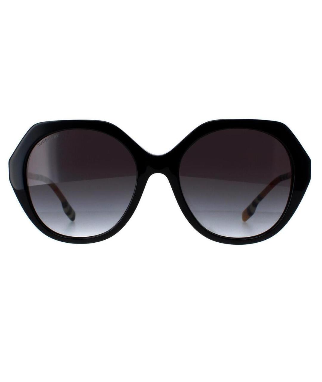 BURBERRY Черные пластиковые солнцезащитные очки, фото 4