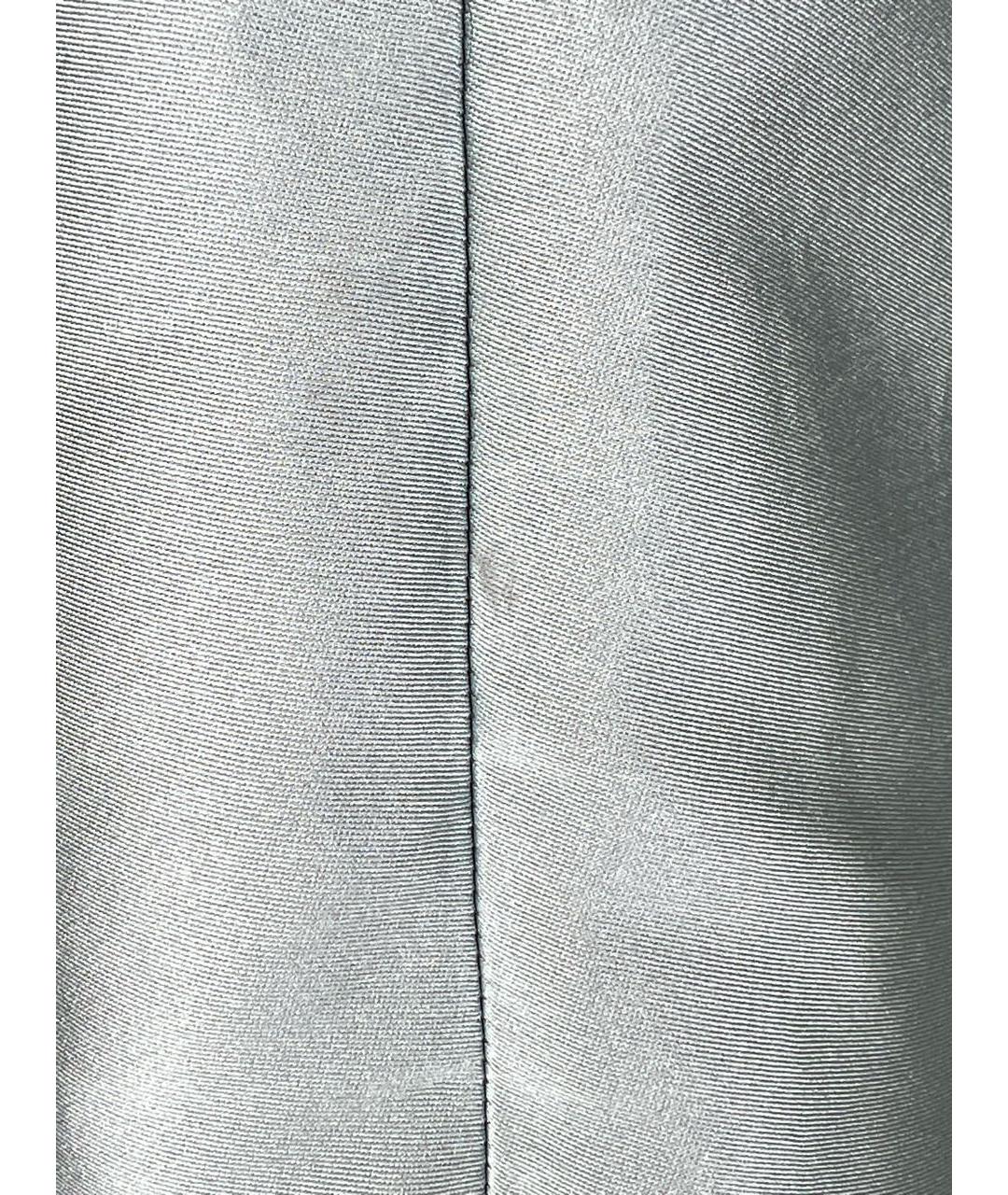 BALENCIAGA Голубая атласная юбка мини, фото 3