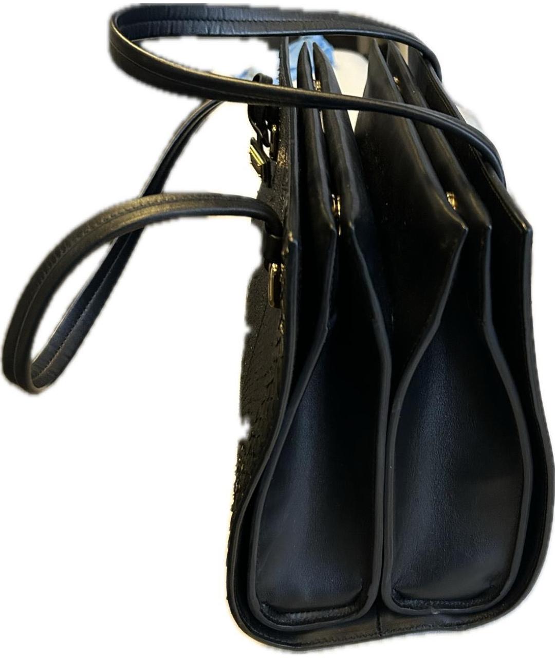 DOLCE&GABBANA Черная сумка с короткими ручками из экзотической кожи, фото 6