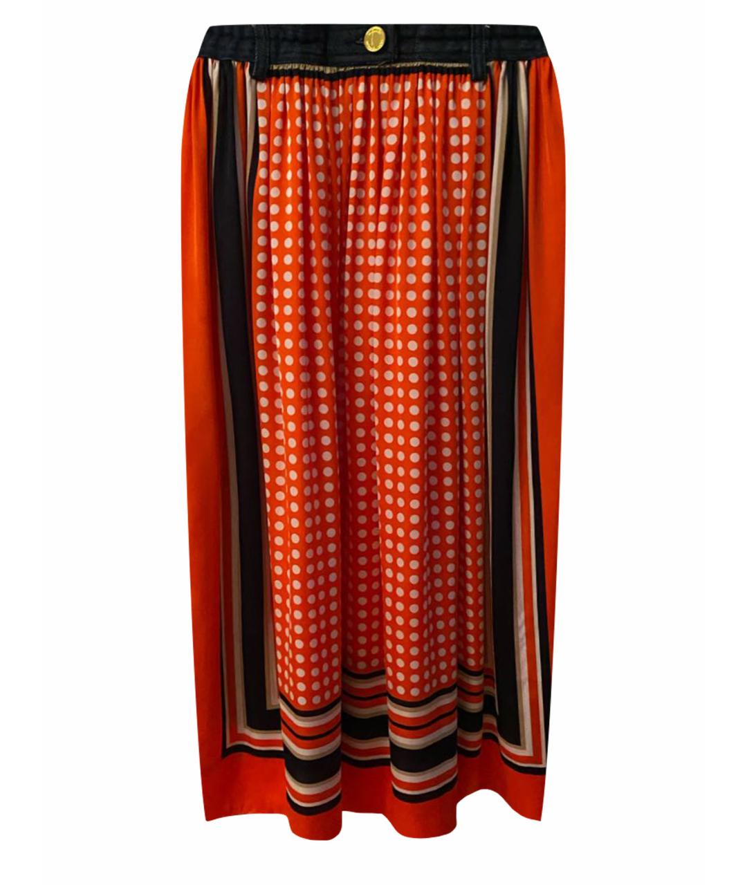 MICHAEL KORS Оранжевая полиэстеровая юбка миди, фото 1