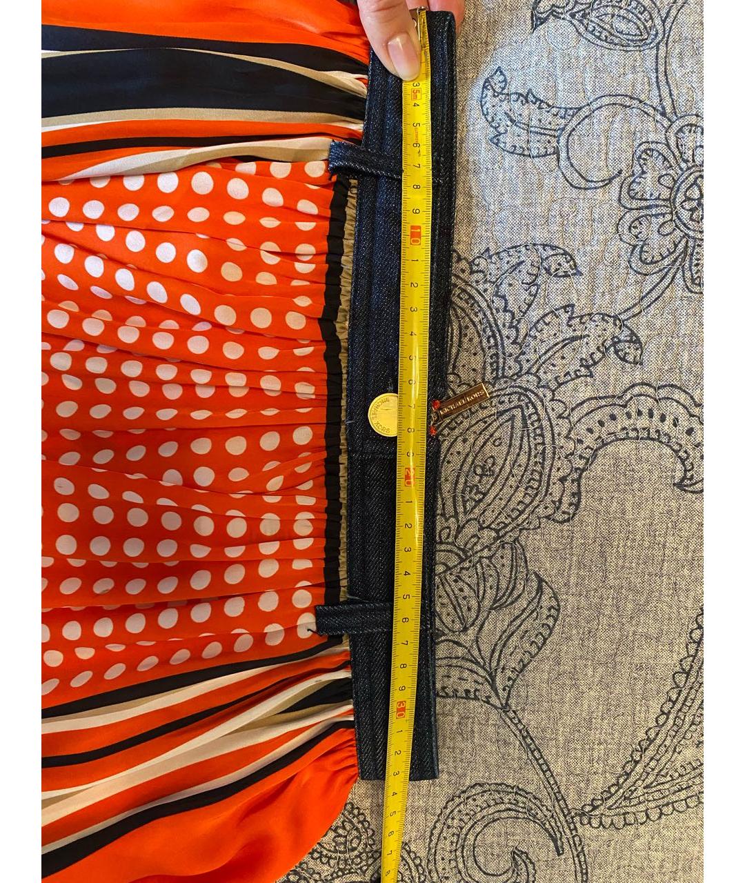 MICHAEL KORS Оранжевая полиэстеровая юбка миди, фото 5