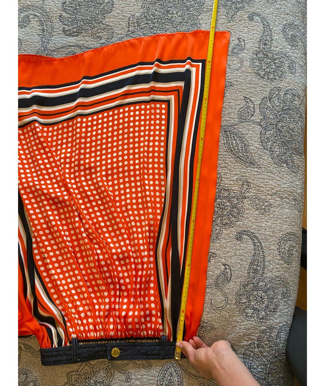 MICHAEL KORS Оранжевая полиэстеровая юбка миди, фото 6