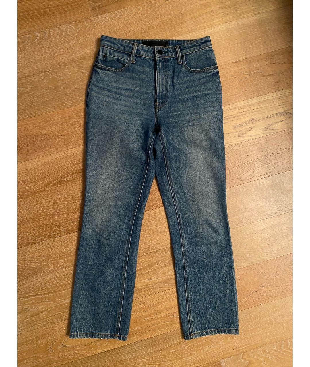 ALEXANDER WANG Синие хлопковые прямые джинсы, фото 6