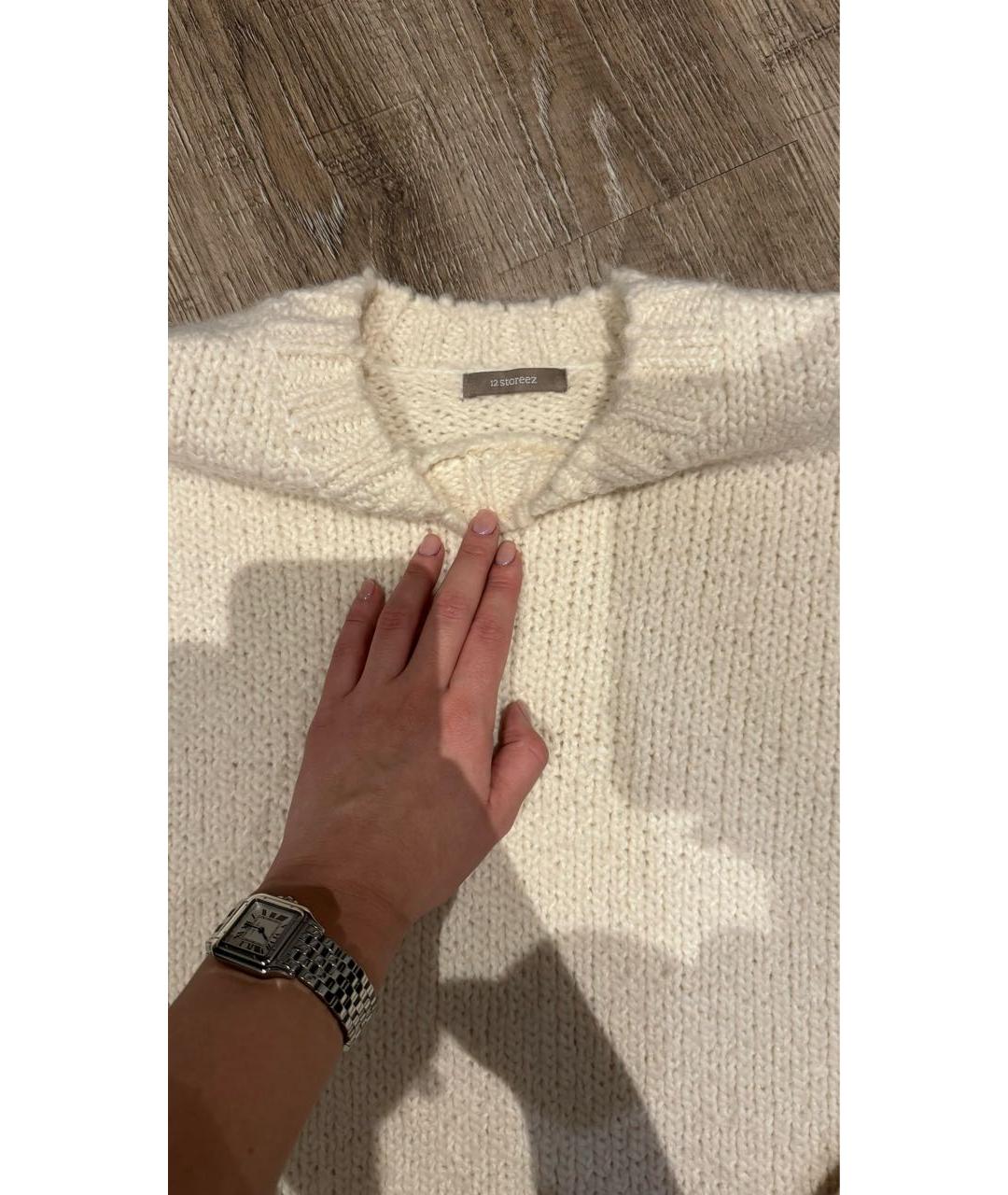 12 STOREEZ Белый шерстяной джемпер / свитер, фото 5