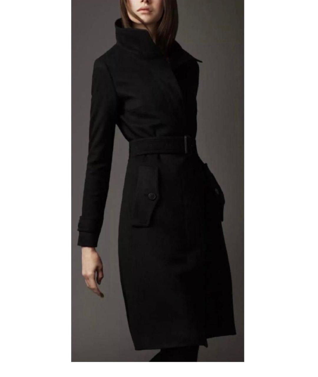 BURBERRY Черное кашемировое пальто, фото 3
