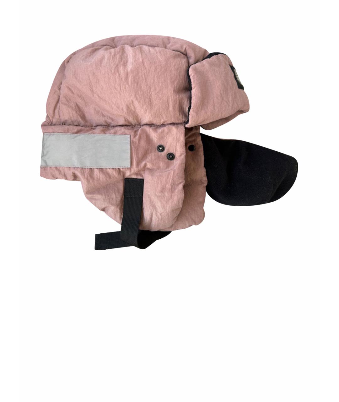 STONE ISLAND Розовая синтетическая шапка, фото 1