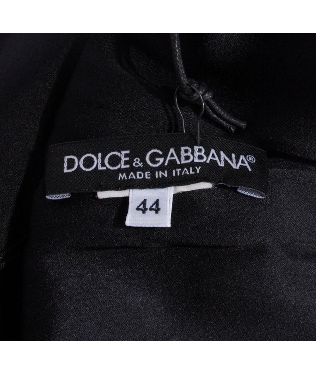 DOLCE&GABBANA Черное вискозное вечернее платье, фото 3