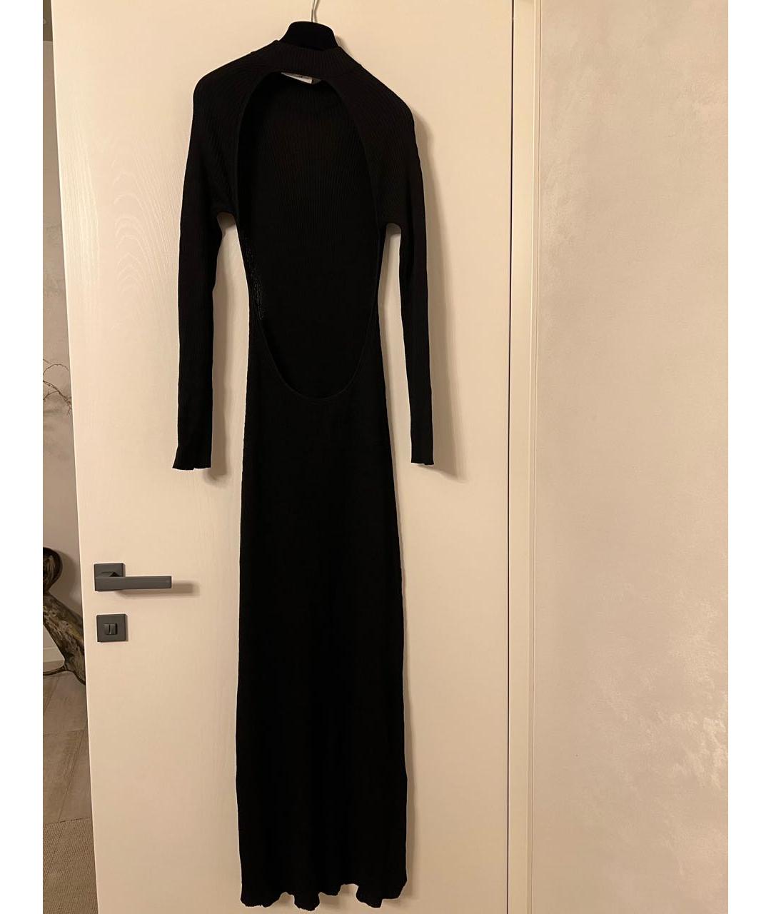 CELINE Черное вискозное повседневное платье, фото 8
