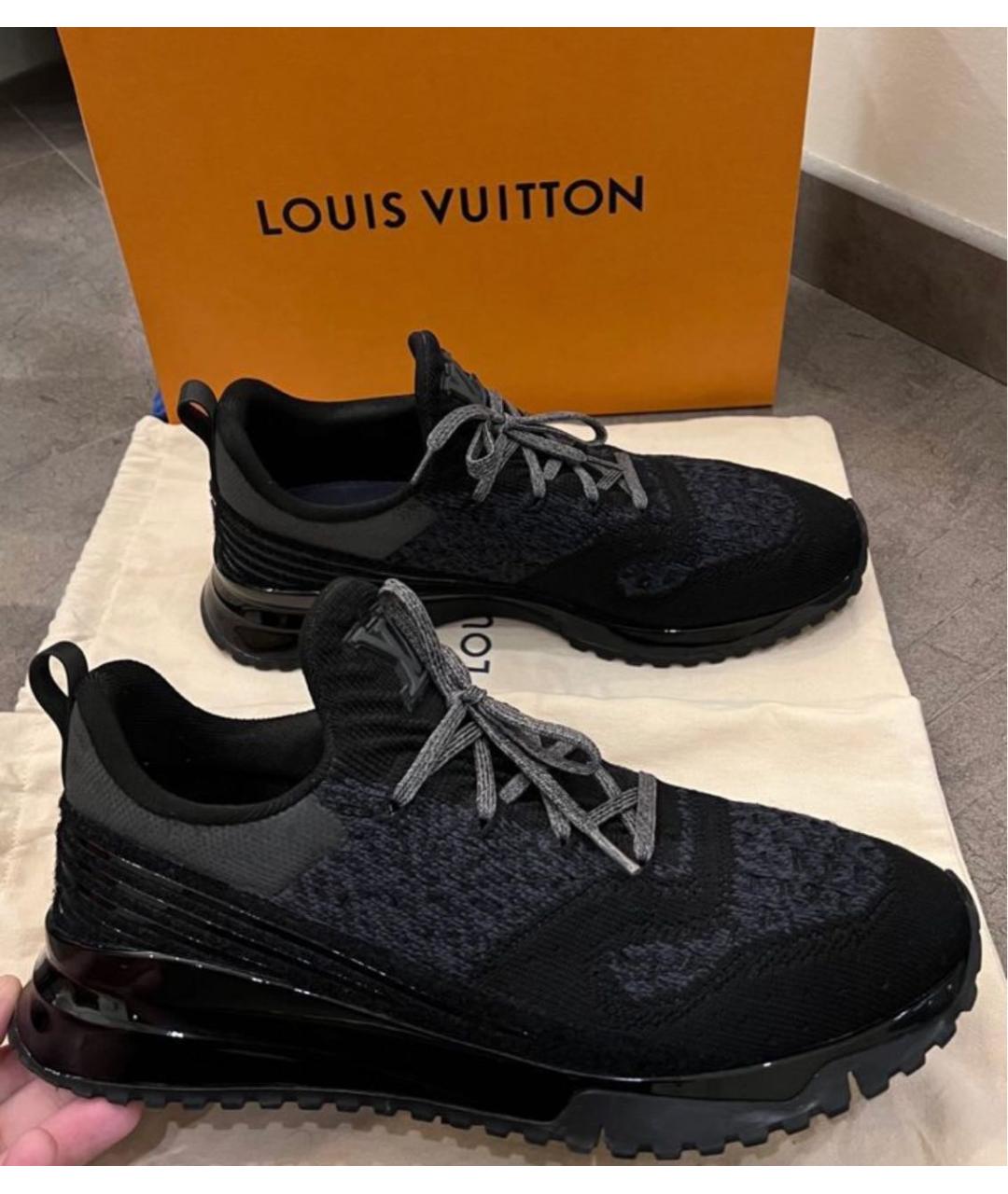 LOUIS VUITTON PRE-OWNED Черные текстильные низкие кроссовки / кеды, фото 5