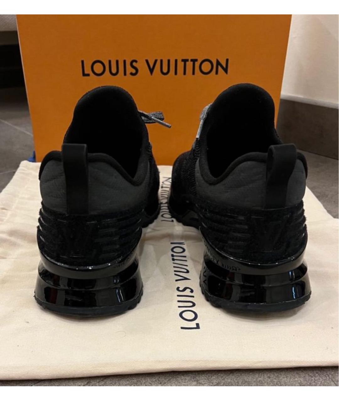 LOUIS VUITTON PRE-OWNED Черные текстильные низкие кроссовки / кеды, фото 4
