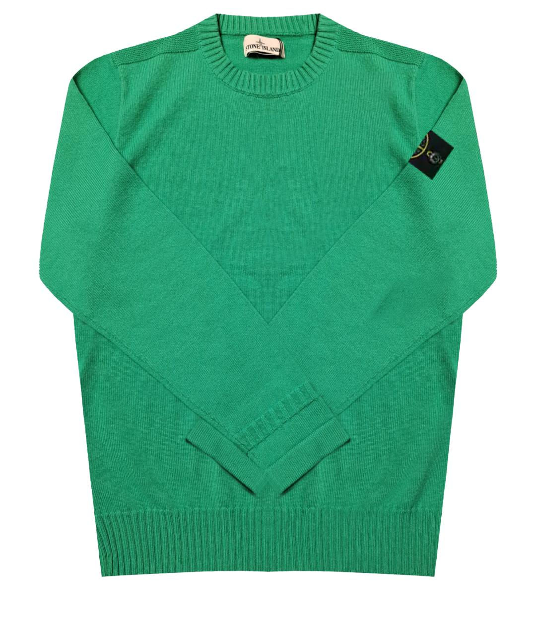 STONE ISLAND Зеленый кашемировый джемпер / свитер, фото 1