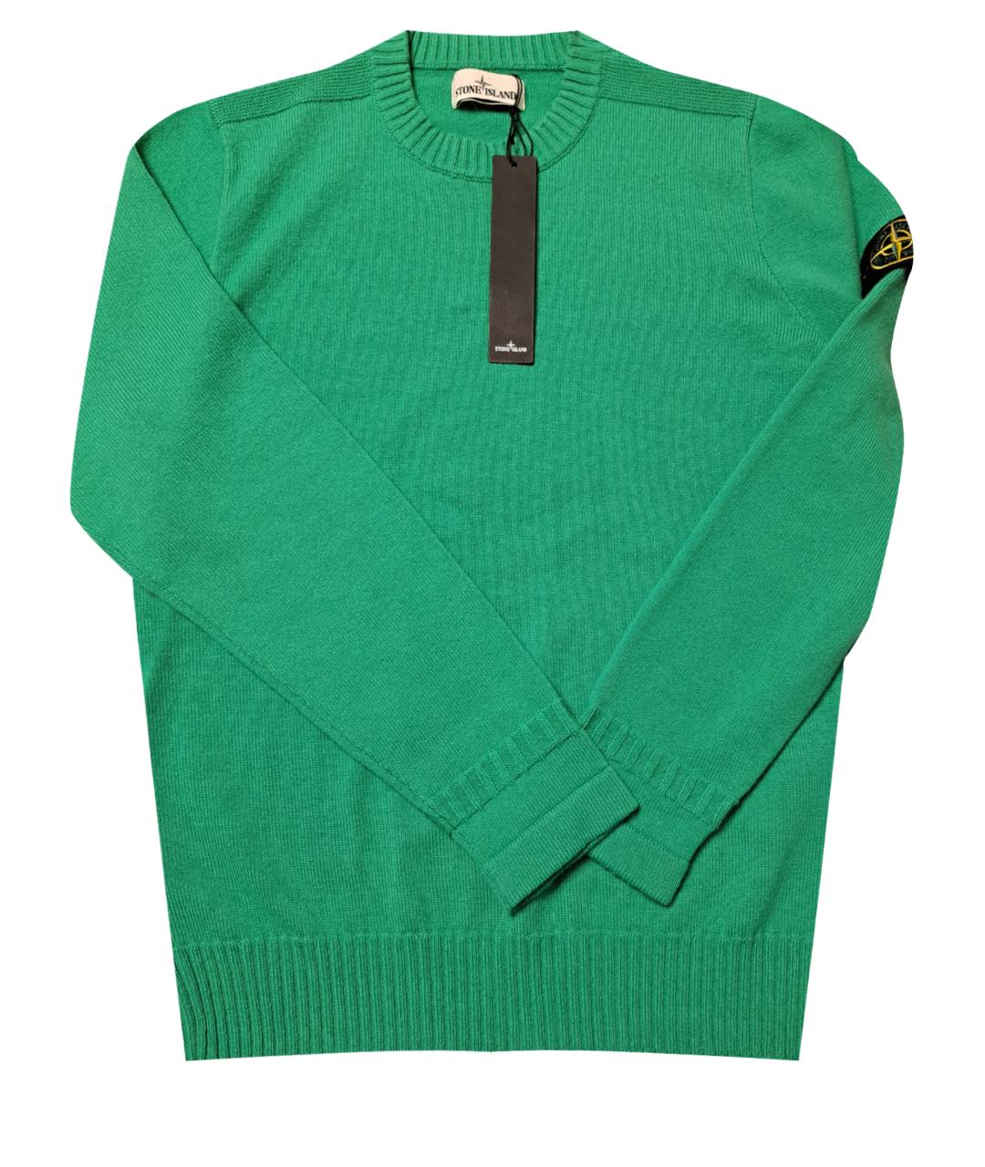 STONE ISLAND Зеленый кашемировый джемпер / свитер, фото 8