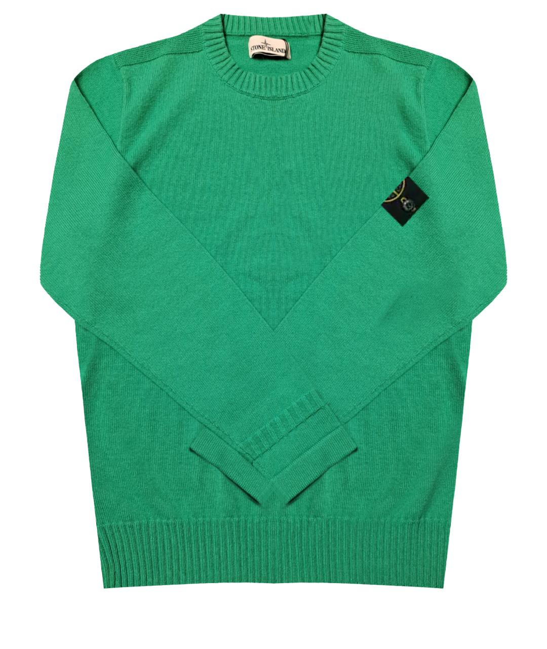 STONE ISLAND Зеленый кашемировый джемпер / свитер, фото 9