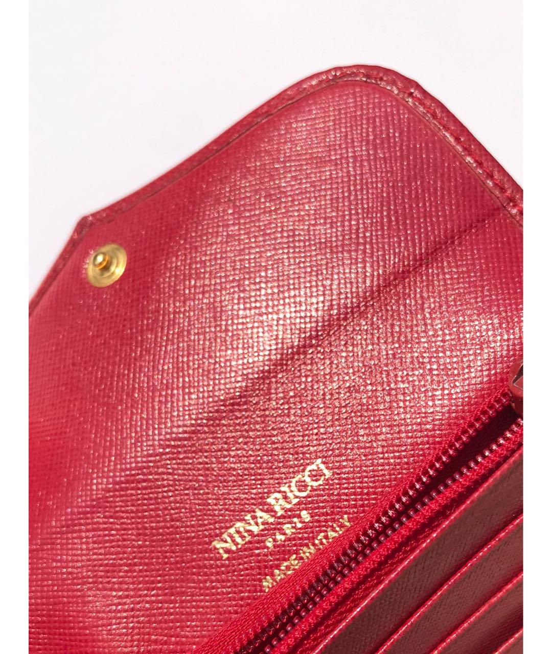 NINA RICCI Красный кожаный кошелек, фото 4
