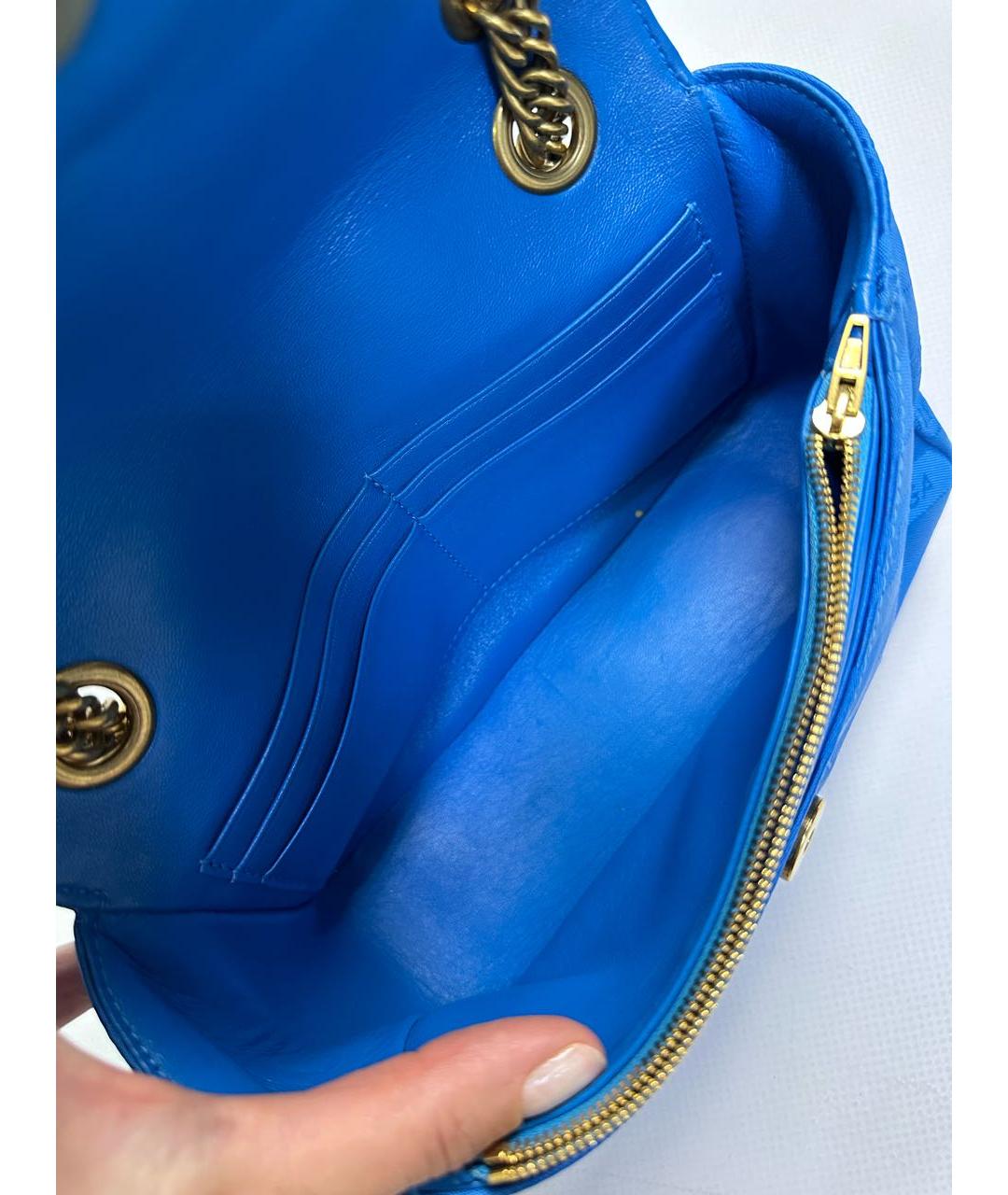 BALENCIAGA Синяя тканевая сумка через плечо, фото 4