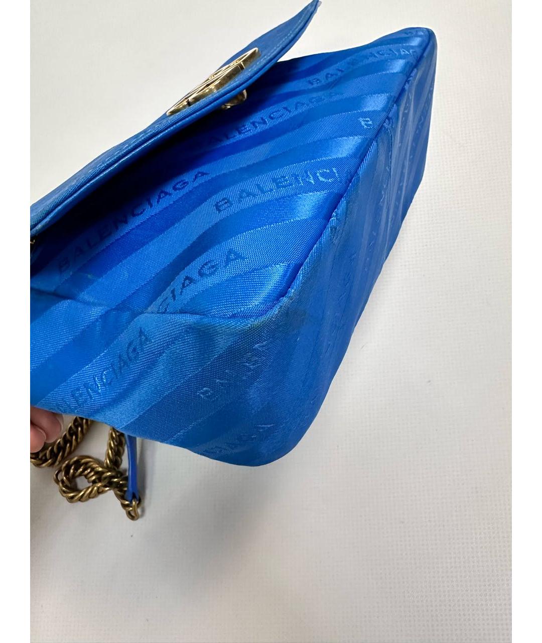BALENCIAGA Синяя тканевая сумка через плечо, фото 6