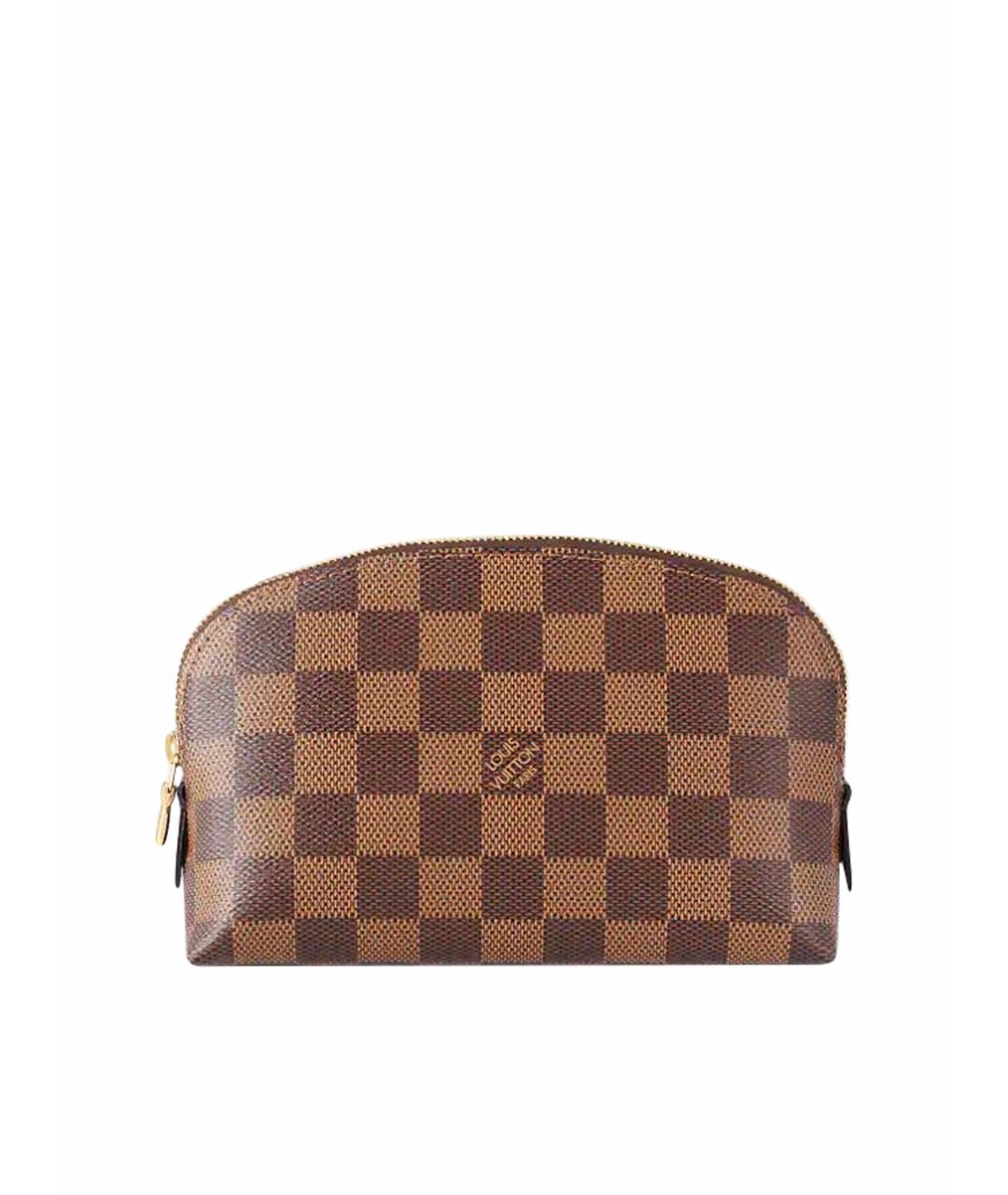 LOUIS VUITTON PRE-OWNED Коричневая кожаная косметичка, фото 1