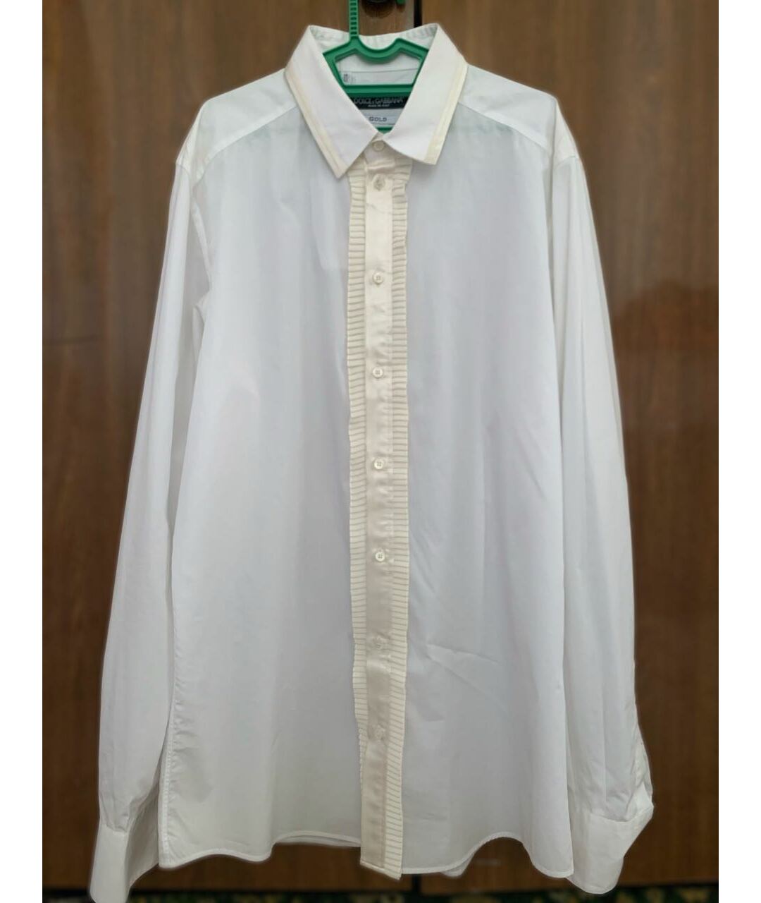 DOLCE&GABBANA Белая хлопко-шелковая классическая рубашка, фото 7