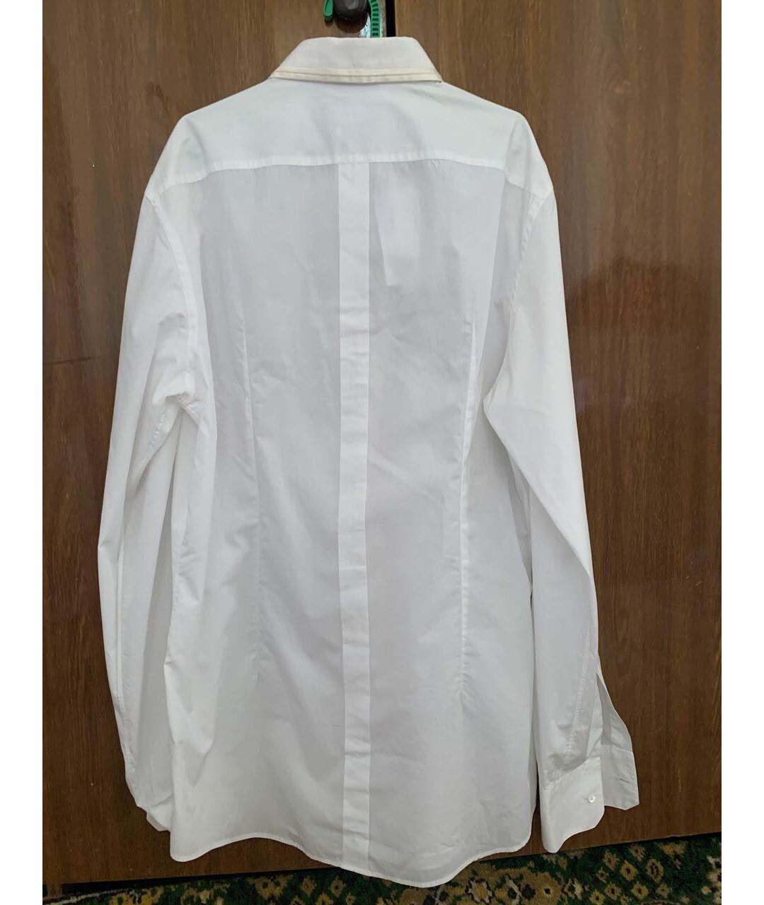 DOLCE&GABBANA Белая хлопко-шелковая классическая рубашка, фото 2