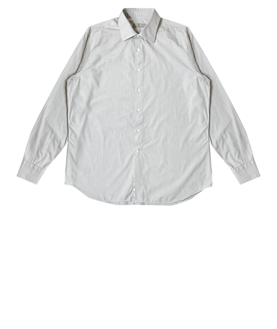 CANALI Серая хлопковая классическая рубашка, фото 1