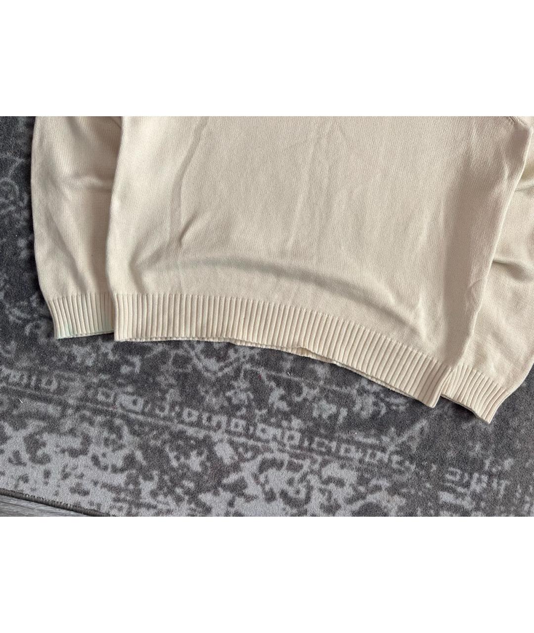 POLO RALPH LAUREN Бежевый хлопковый джемпер / свитер, фото 3