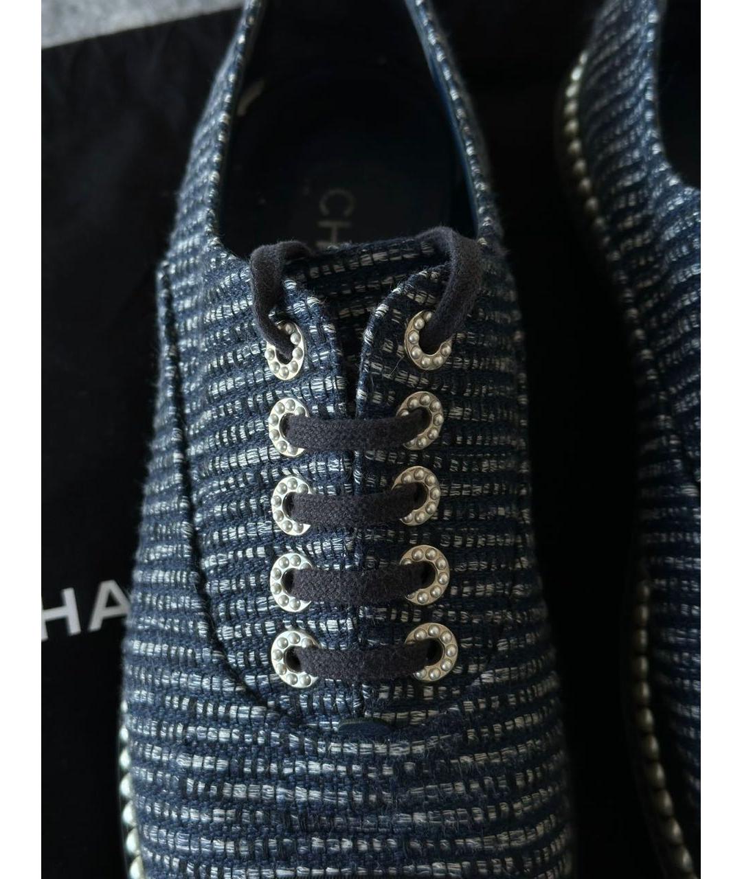 CHANEL Темно-синие брогги и оксфорды, фото 6