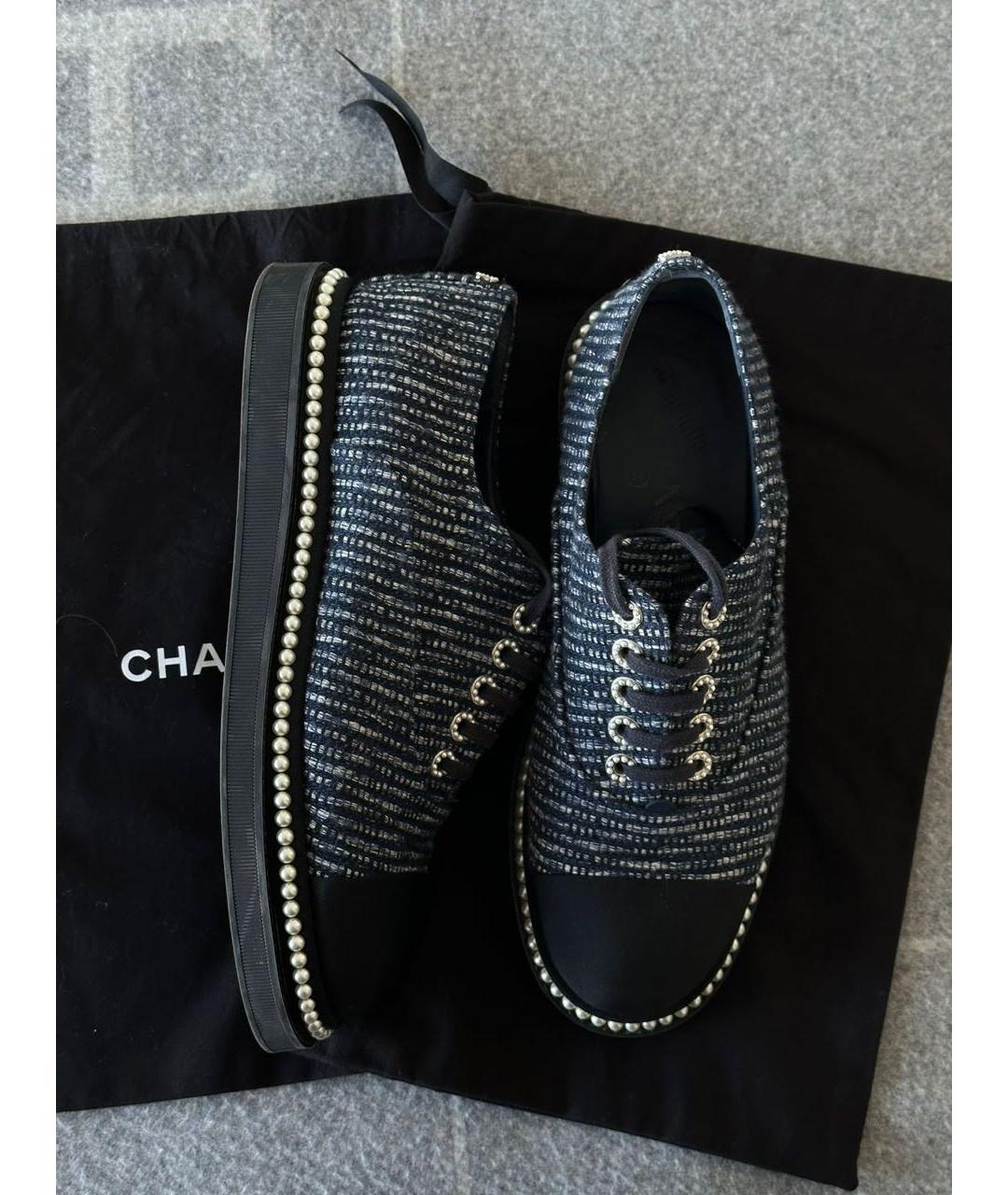CHANEL Темно-синие брогги и оксфорды, фото 8