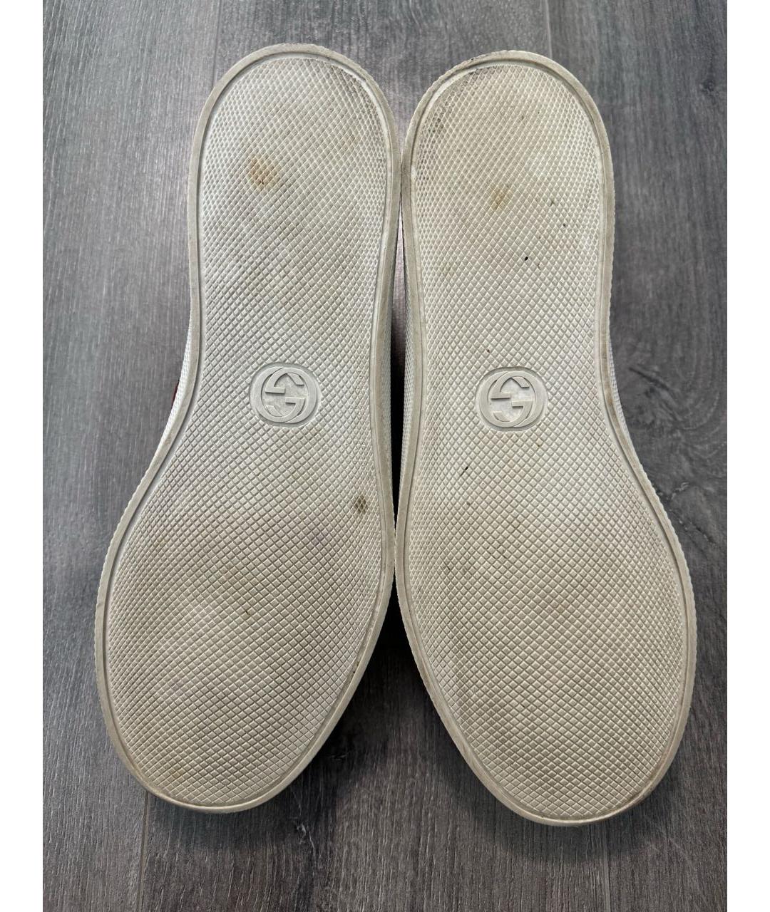 GUCCI Красные кожаные слипоны, фото 8