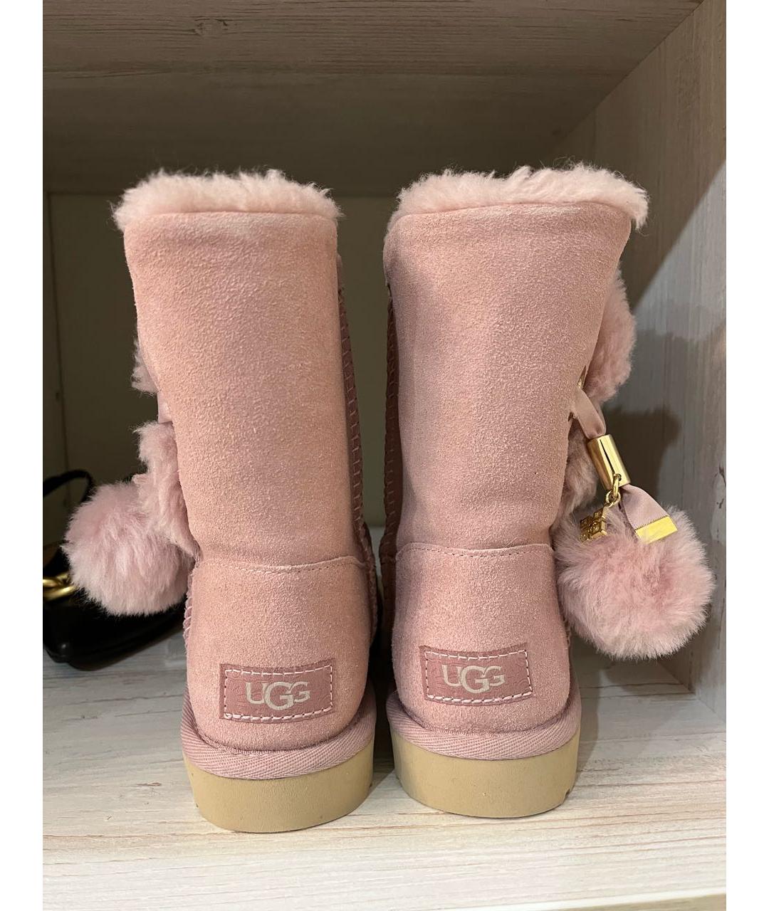 UGG AUSTRALIA Розовые замшевые ботинки, фото 4