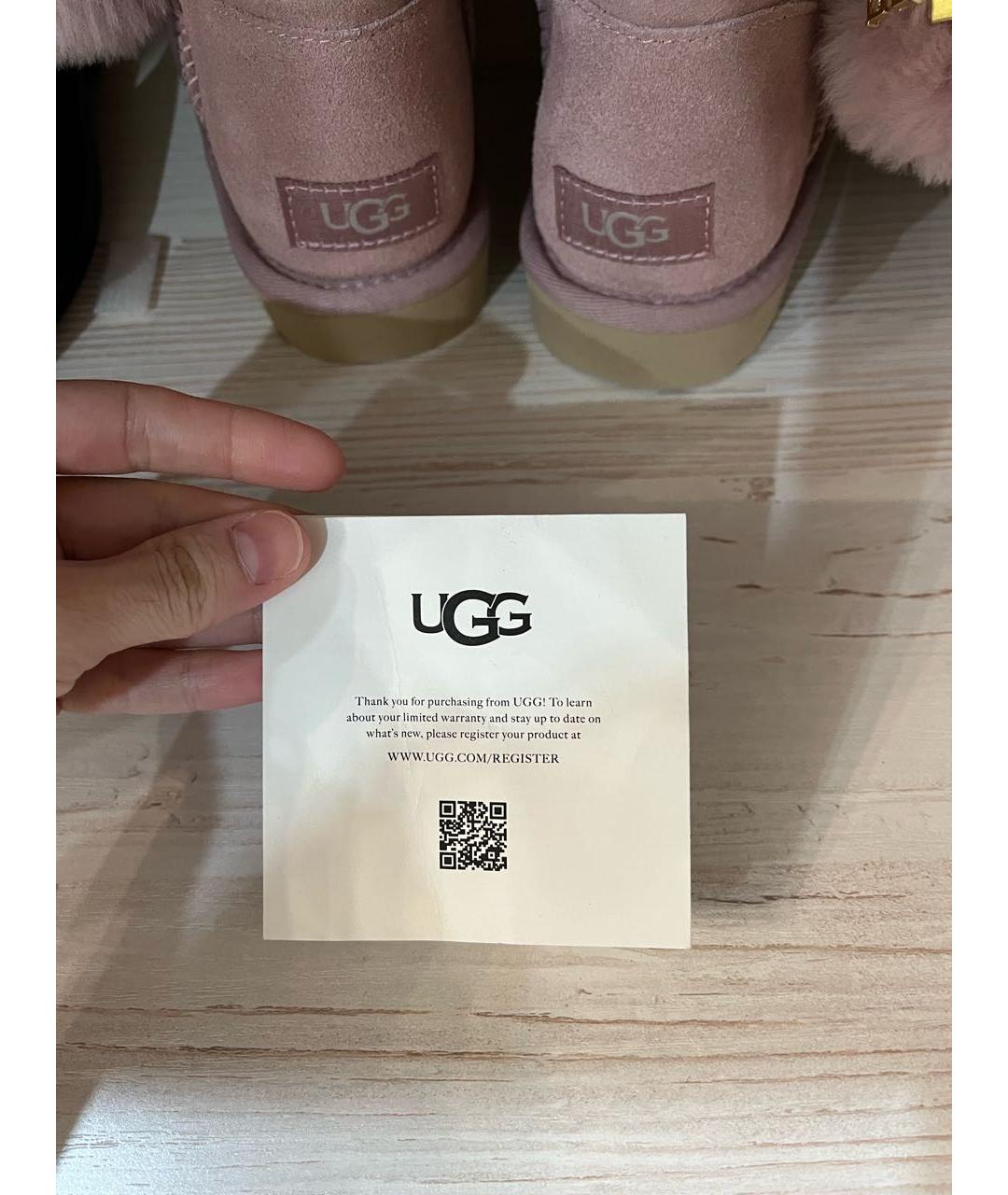 UGG AUSTRALIA Розовые замшевые ботинки, фото 5